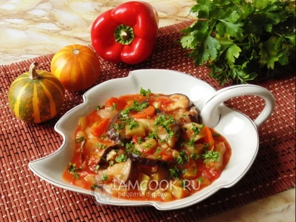 Фото блюда: Рагу из баклажанов и кабачков