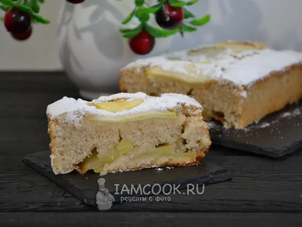 Фото блюда: Постный манник с яблоками