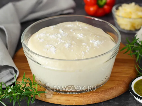 Фото блюда: Тесто для пиццы на кислом молоке (+пицца)