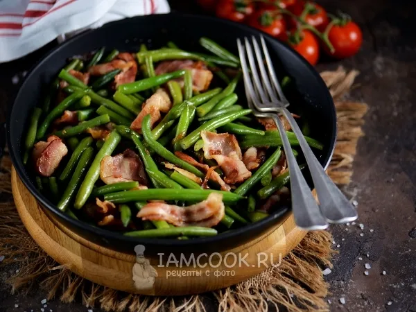 Фото блюда: Стручковая фасоль с беконом