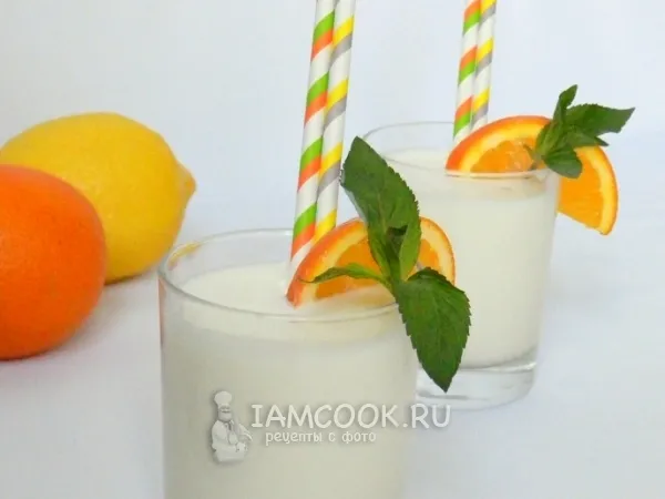Фото блюда: Коктейль из молока с ананасовым соком