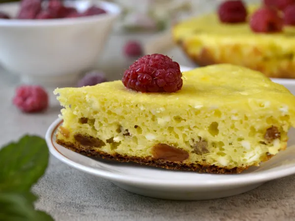 Фото блюда: Творожная запеканка с манкой на сковороде