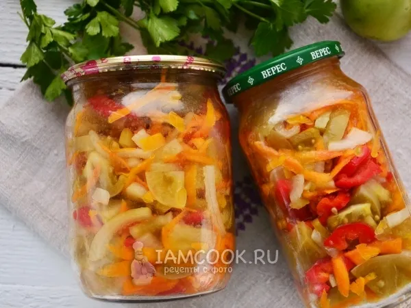 Фото блюда: Салат из зеленых помидоров «Пальчики оближешь»