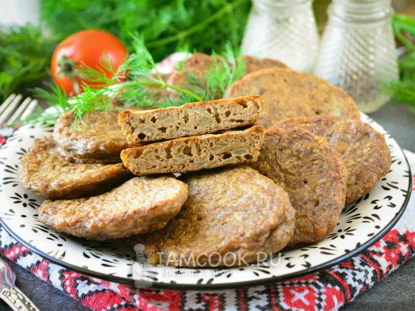 Фото блюда: Печеночные оладьи без муки