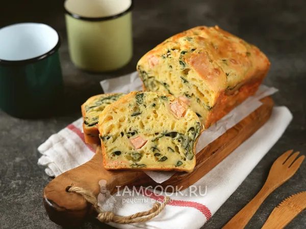 Фото блюда: Рыбный пирог с лососем и шпинатом
