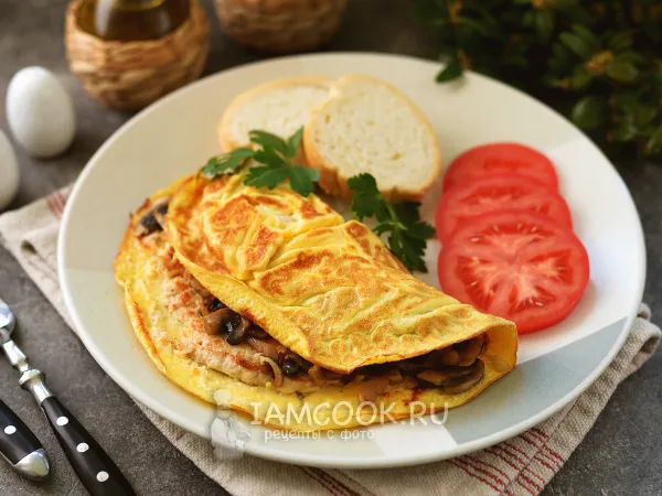 Фото блюда: Бризоль с фаршем и грибами