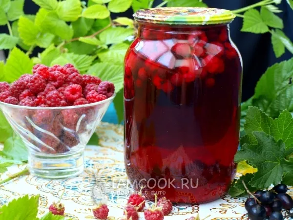 Фото блюда: Компот из малины и смородины