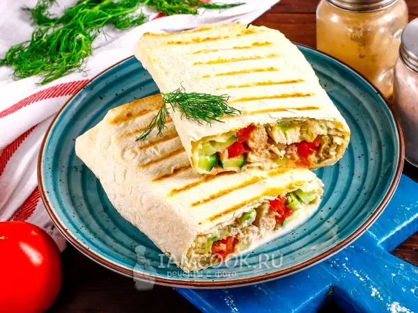 Фото блюда: ПП шаурма с курицей
