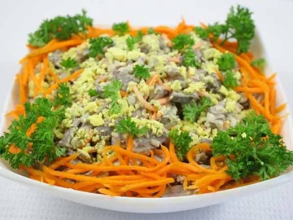 Фото блюда: Салат из говяжьего сердца