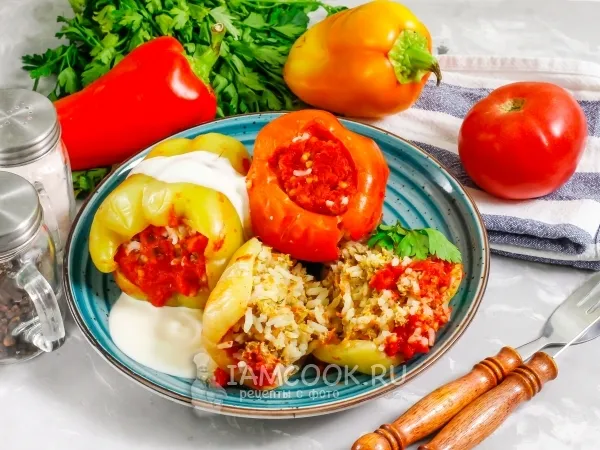 Фото блюда: Фаршированный перец с бараниной