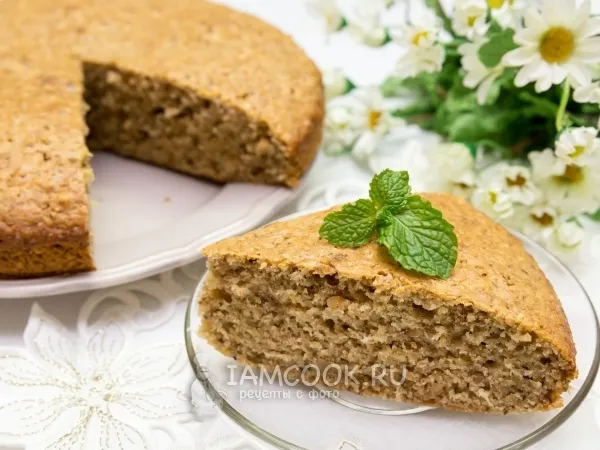 Фото блюда: Орехово-апельсиновый пирог на оливковом масле