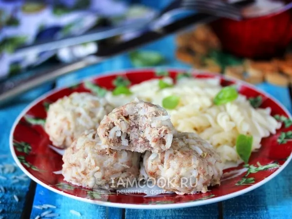 Фото блюда: Тефтели на пару в мультиварке