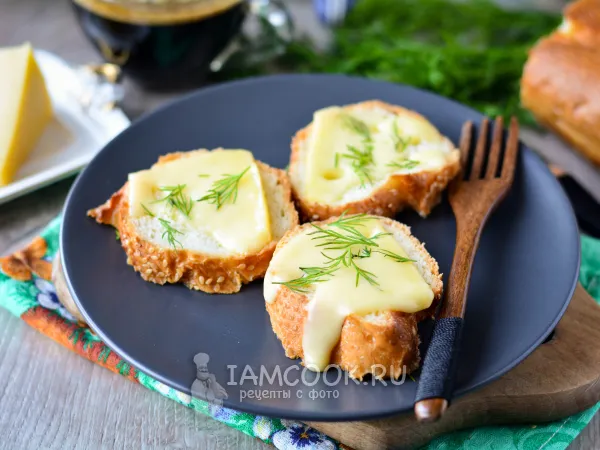 Фото блюда: Тосты с сыром на сковороде