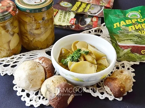 Фото блюда: Маринованные белые грибы