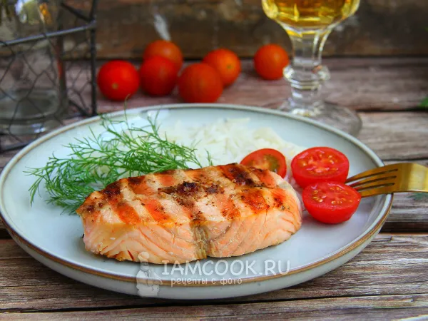 Фото блюда: Стейк лосося на электрогриле