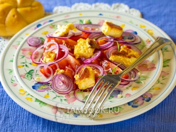 Фото блюда: Салат с сыром Фета и помидорами