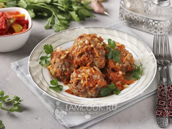 Фото блюда: Тефтели в томатно-соевом соусе в духовке