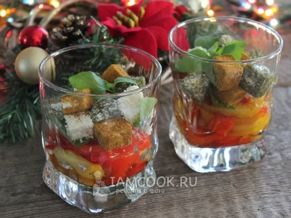 Фото блюда: Салат с фетой и перцами «Яркий»