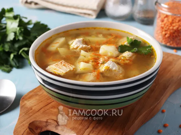 Фото блюда: Суп из индейки с красной чечевицей