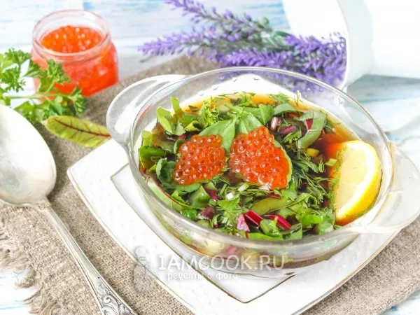 Фото блюда: Ботвинья со шпинатом и щавелем