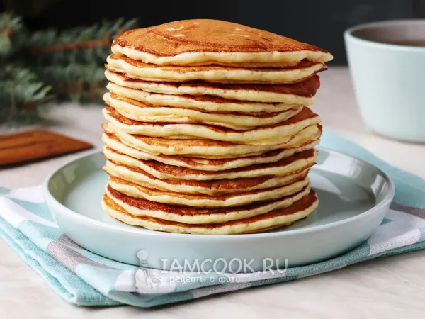 Фото блюда: Панкейки на дрожжах и молоке