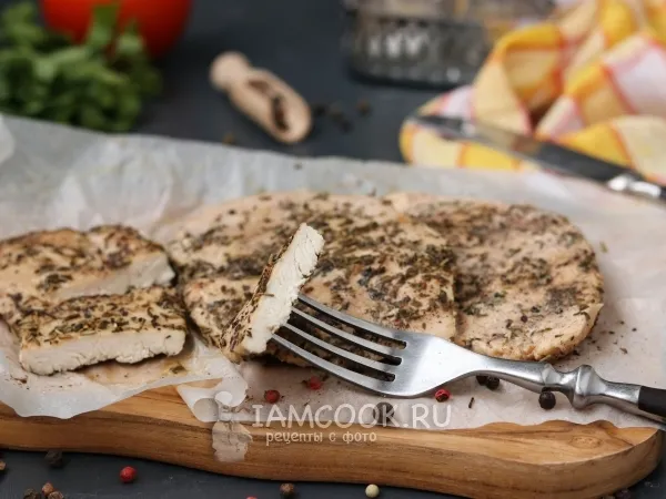 Фото блюда: Куриные отбивные в пергаменте на сковороде