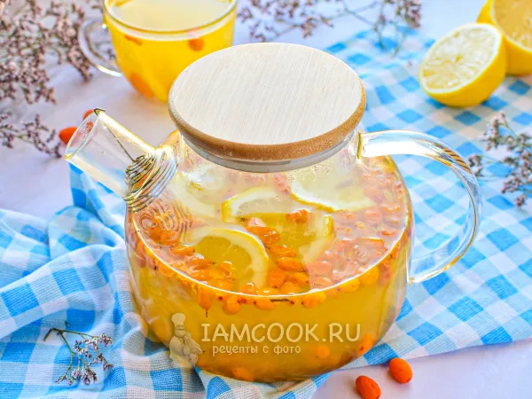 Фото блюда: Облепиховый чай с лимоном