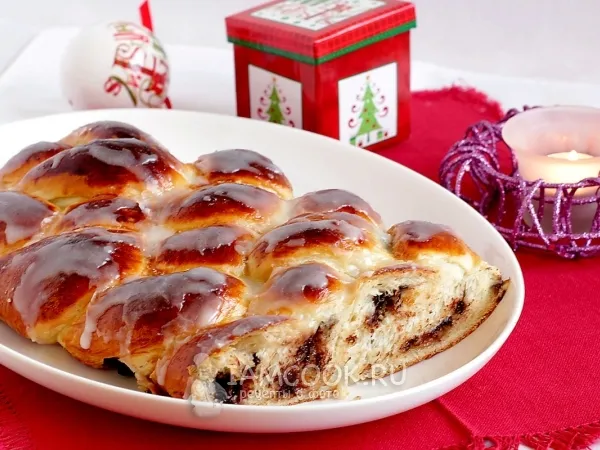 Фото блюда: Ореховая плетенка из пяти жгутов