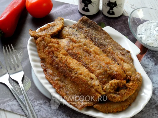 Фото блюда: Жареная селёдка на сковороде