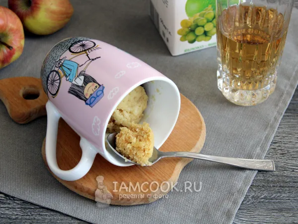Фото блюда: Кекс в микроволновке без яиц и молока