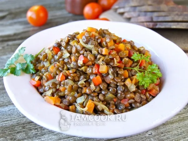 Фото блюда: Чечевица с овощами