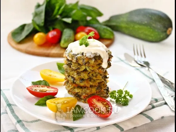 Фото блюда: Оладьи из кабачков в духовке