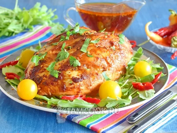 Фото блюда: Куриная грудка в аджике