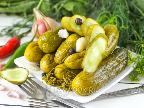 Фото блюда: Быстрые маринованные огурцы