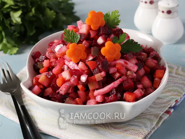 Фото блюда: Винегрет с кальмарами