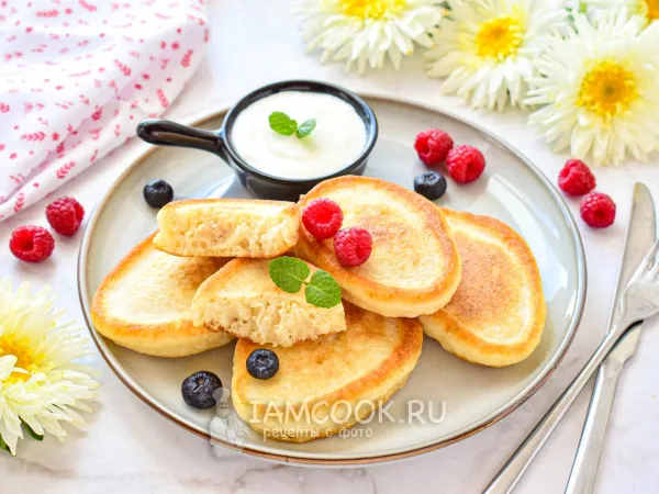 Фото блюда: Оладьи на кефире с корицей