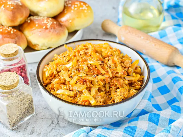 Фото блюда: Начинка для пирожков с капустой и фаршем