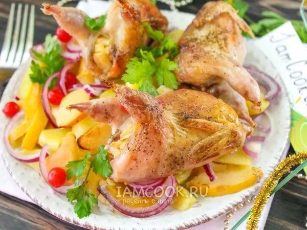 Фото блюда: Перепела, фаршированные айвой