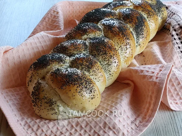 Фото блюда: Батон-плетенка с маком