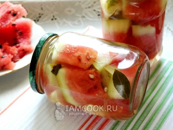 Фото блюда: Арбузы в сладком маринаде на зиму (без уксуса)