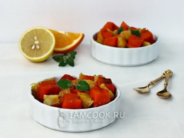 Фото блюда: Тыква, запеченная с апельсином и лимоном