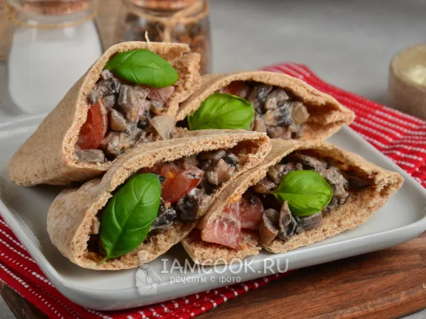 Фото блюда: Пита с грибами