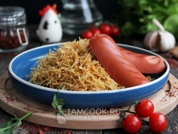 Фото блюда: Нан палау из вермишели на сковороде