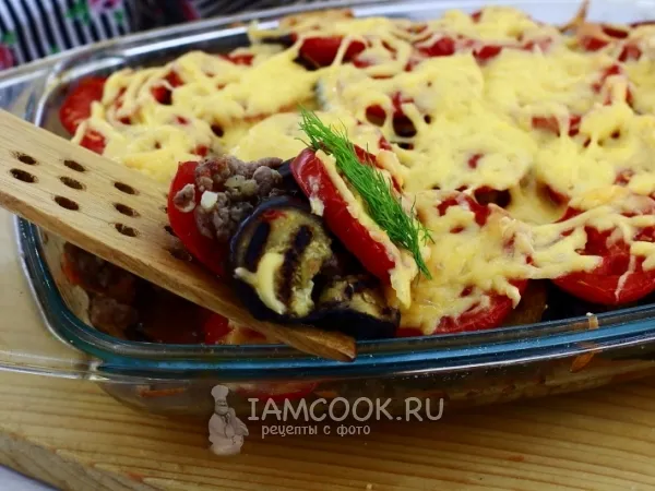 Фото блюда: Запеканка из баклажанов с фаршем