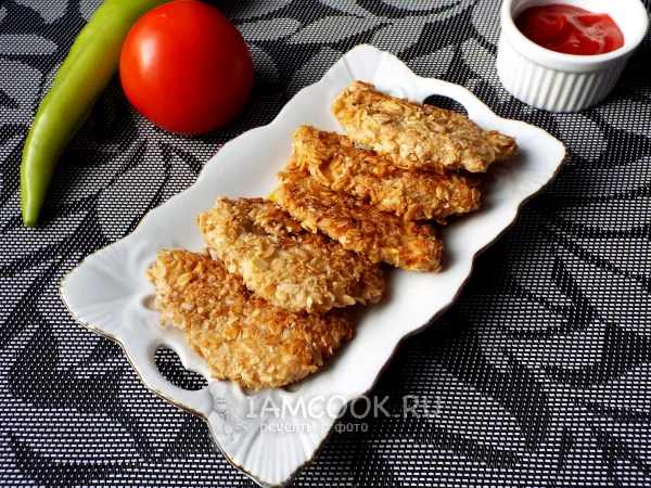 Фото блюда: Наггетсы в овсяных хлопьях