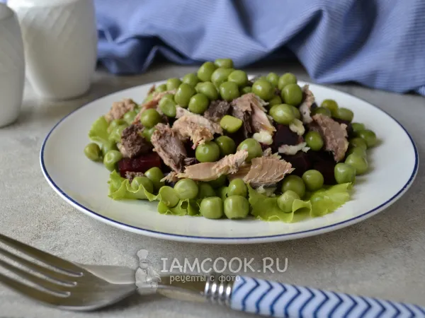 Фото блюда: Салат с тунцом и свеклой