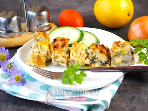 Фото блюда: Минтай под майонезом в духовке