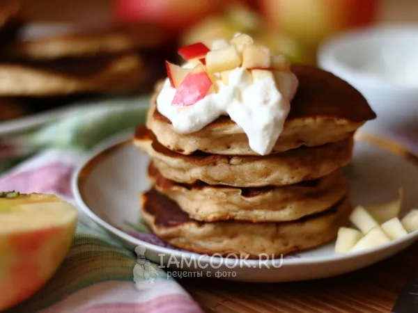 Фото блюда: Панкейки с яблоком