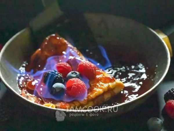 Фото блюда: Блинчики фламбе