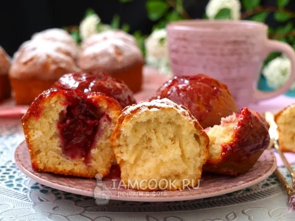 Фото блюда: Кексы на молоке в силиконовых формочках